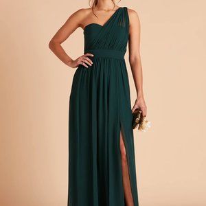 Birdie Grey GRACE convertible Bridesmaid dress long in EMERALD GREEN - WITH SLIT